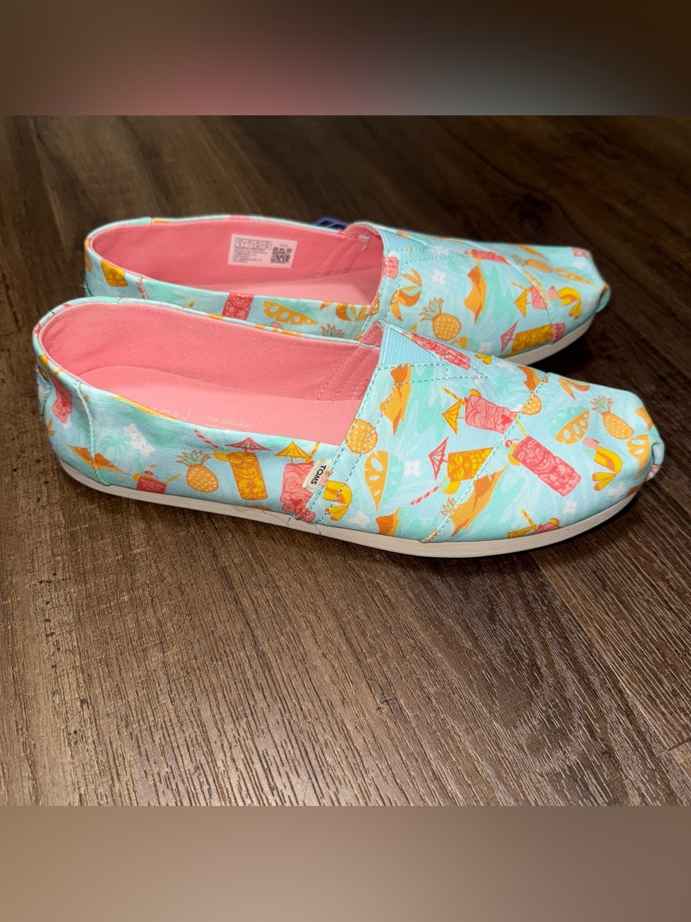 TOMS RESERVED Womens Alpargata Tropical Graphic Slip On Flats Casual Shoes - Picture 5 of 8